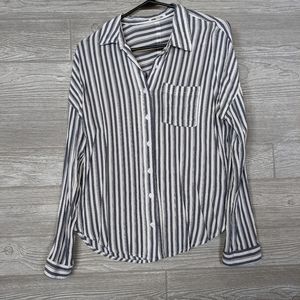 Maurices Long Sleeve Stripe Button Down